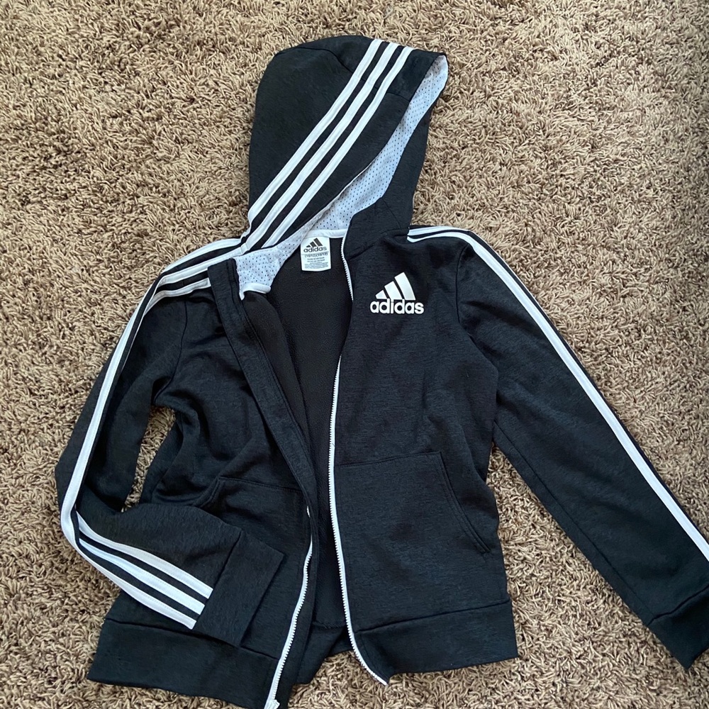 Adidas black and white sweatshirt